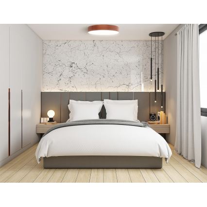 Plafonsko svetlo CLEO 4xE27/24W/230V prečnika 50 cm bakarne boje