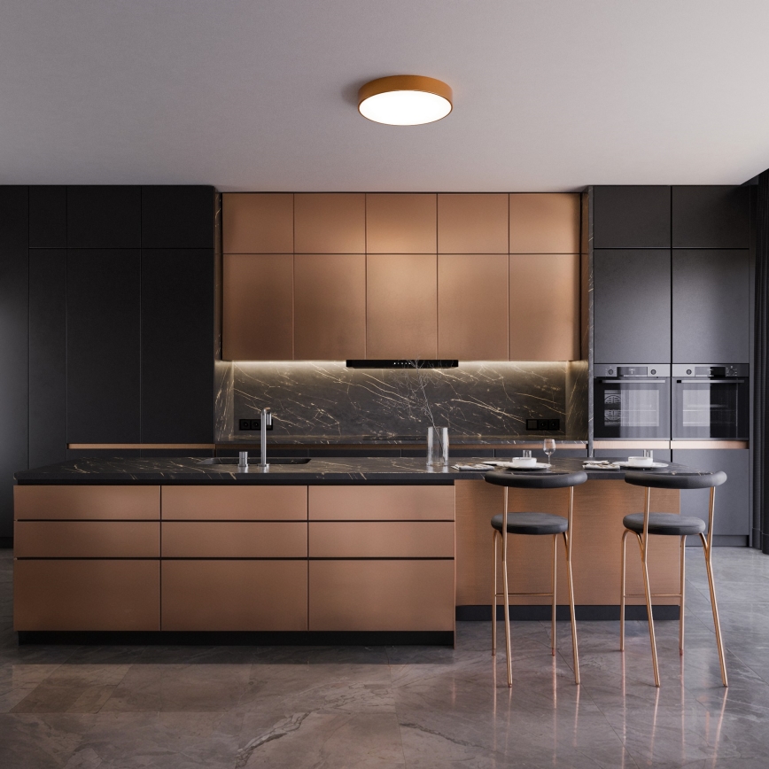 Plafonsko svetlo CLEO 4xE27/24W/230V prečnika 50 cm bakarne boje