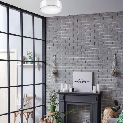 Plafonsko svetlo DANTE 1xE27/60W/230V prečnika 26 cm sjajni hrom