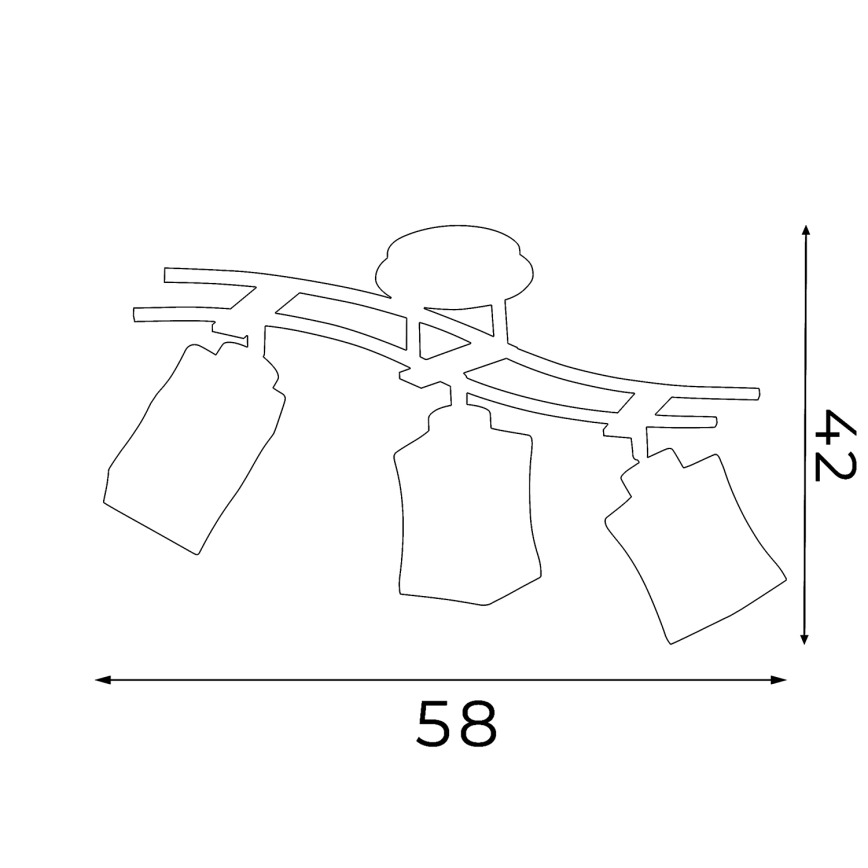 Plafonsko svetlo DERBY 3xE27/60W/230V