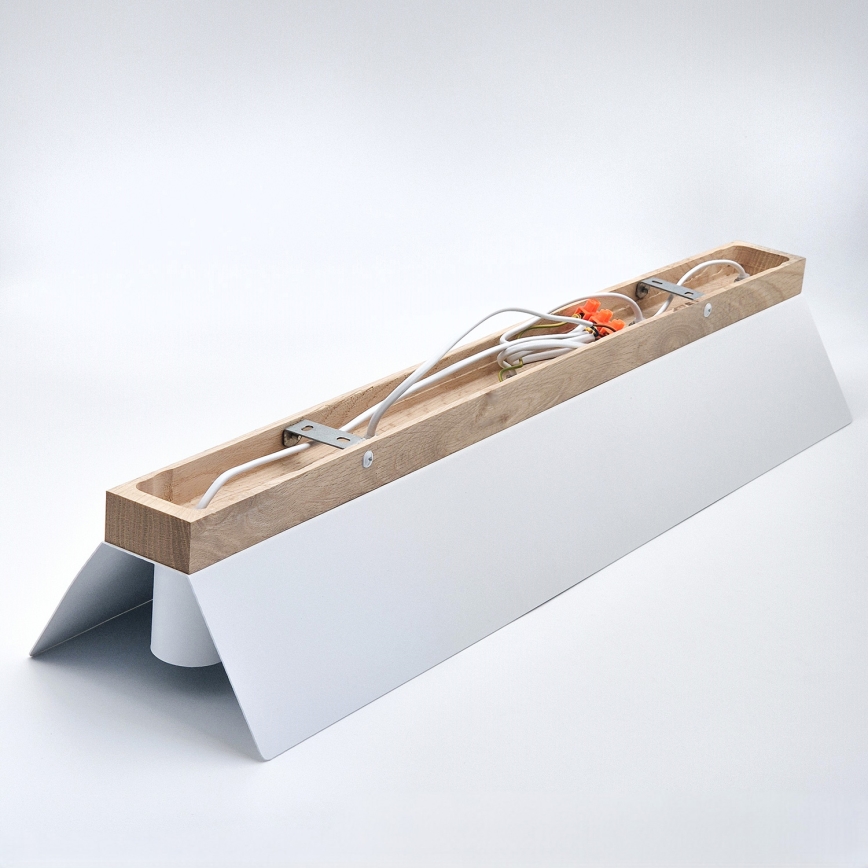 Plafonsko svetlo ESME 5xE27/15W/230V bela/hrast