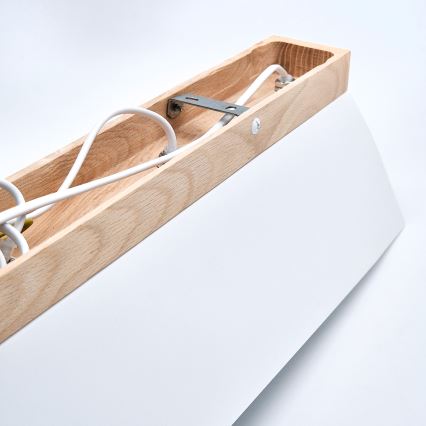 Plafonsko svetlo ESME 5xE27/15W/230V bela/hrast