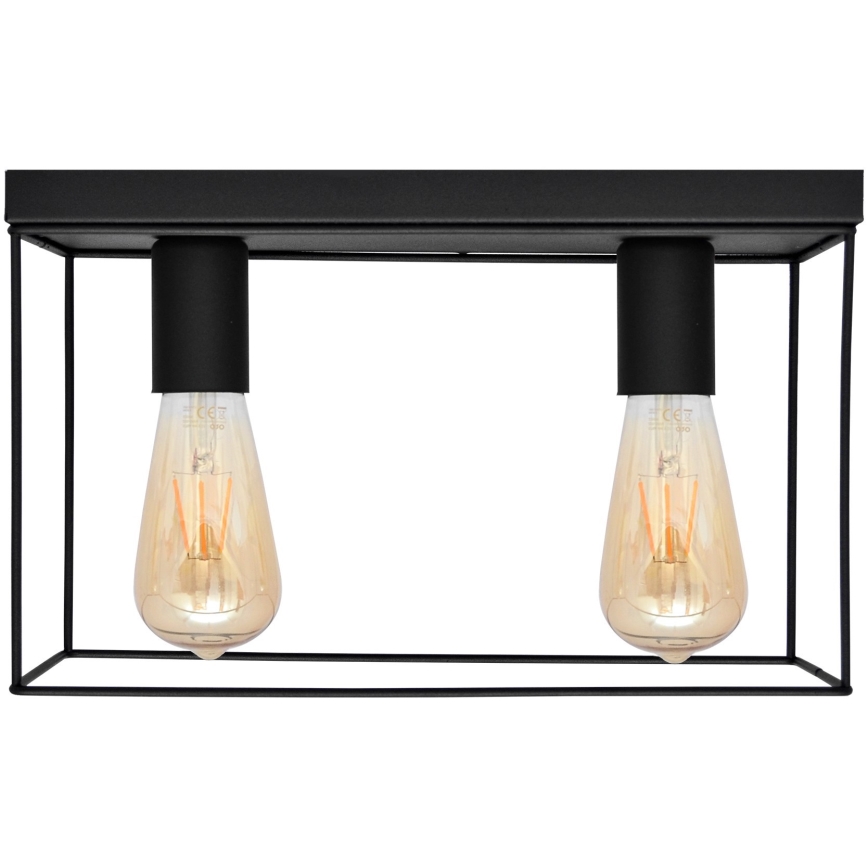 Plafonsko svetlo FINN 2xE27/15W/230V crno