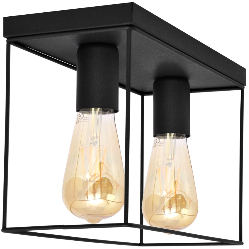 Plafonsko svetlo FINN 2xE27/15W/230V crno