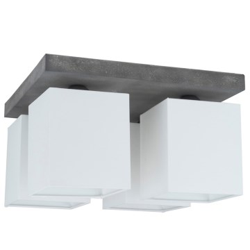 Plafonsko svetlo GREAT 4xE27/25W/230V, betonsko