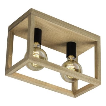 Plafonsko svetlo KAGO 2xE27/60W/230V mat hrast