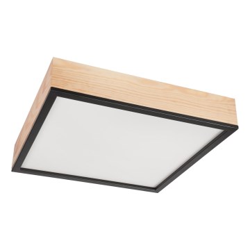 Plafonsko svetlo NATURAL SQUARE 4xE27/15W/230V 48x48 cm borovina/crna