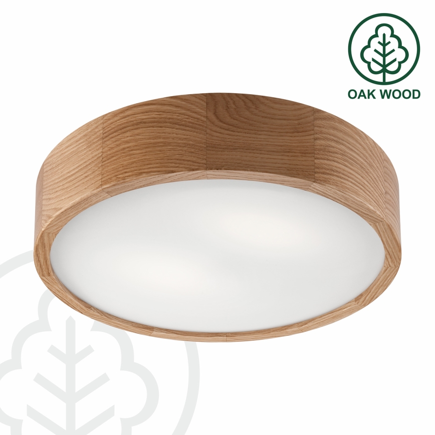 Plafonsko svetlo OAK 2xE27/60W/230V hrast, prečnik 37,5 cm