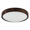 Plafonsko svetlo OAK SLIM 2xE27/15W/230V, prečnik 37 cm, hrast/tamno braon