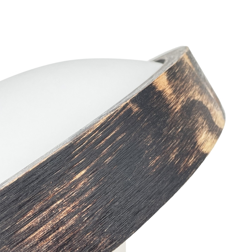 Plafonsko svetlo OAK SMOKY SLIM 1xE27/15W/230V prečnik 27 cm hrast/tamno braon