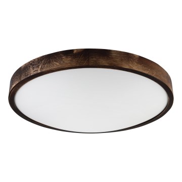Plafonsko svetlo OAK SMOKY SLIM 3xE27/15W/230V prečnik 47 cm hrast/tamno braon