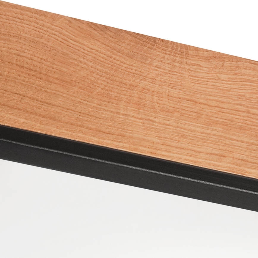 Plafonsko svetlo OAK SQUARE 4xE27/15W/230V 48x48 cm hrast/crna