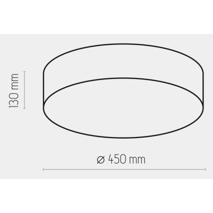 Plafonsko svetlo RONDO 4xE27/15W/230V prečnika 45 cm sivo