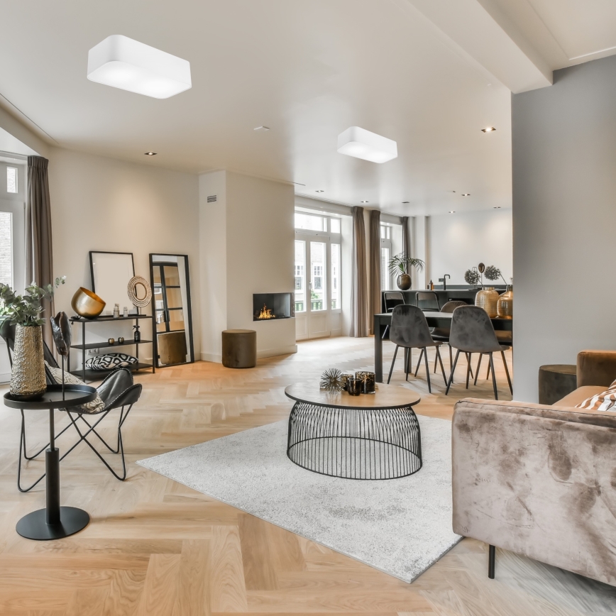 Plafonsko svetlo SIRJA SQUARE 2xE27/15W/230V belo