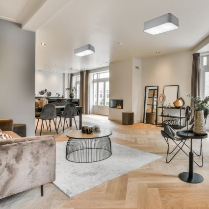 Plafonsko svetlo SIRJA SQUARE 2xE27/15W/230V sivo