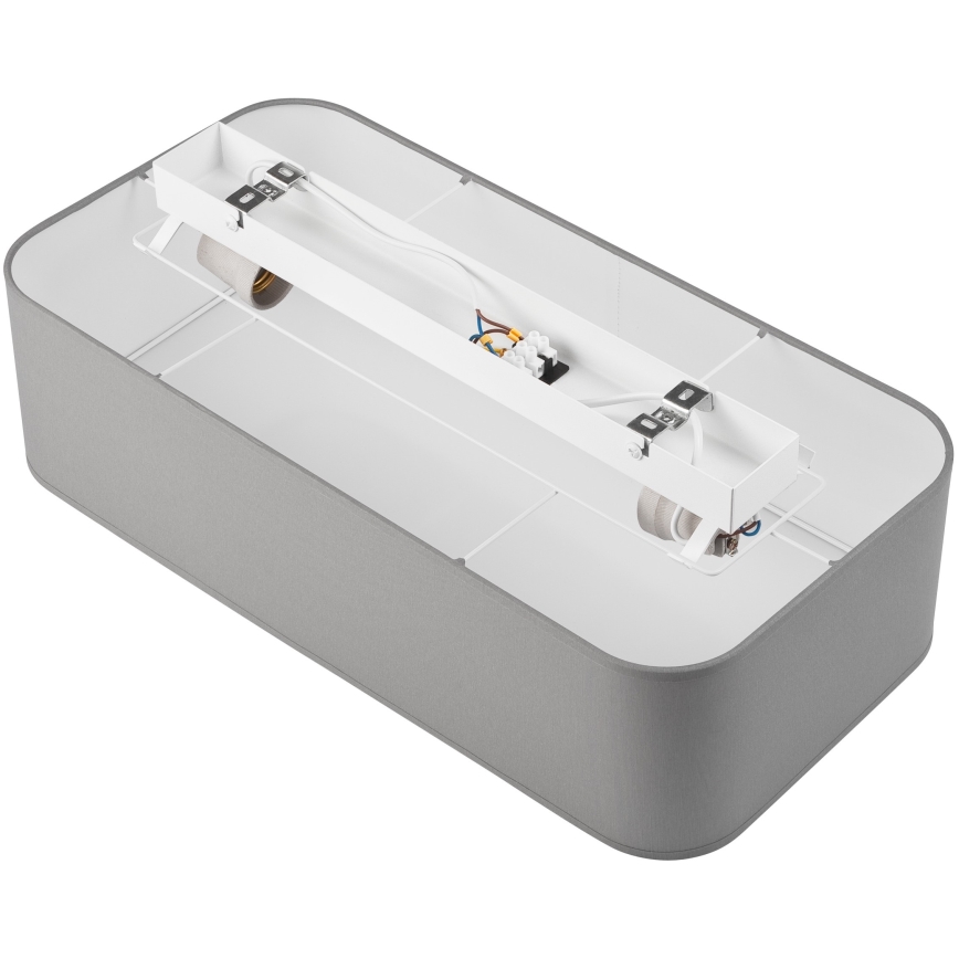 Plafonsko svetlo SIRJA SQUARE 2xE27/15W/230V sivo