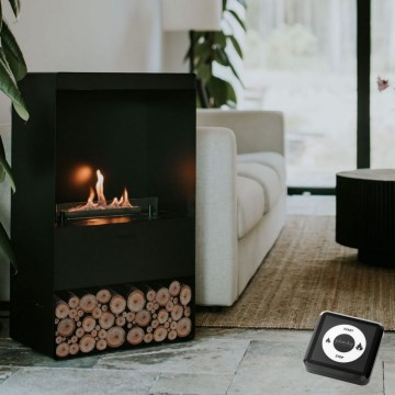Planika - BIO biokamin sa daljinskim upravljačem 83,5x48 cm 2,5kW/230V crni