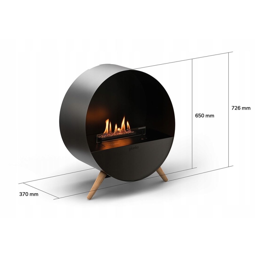 Planika - BIO kamin s daljinskim upravljačem 72,6x65 cm 2,5kW/230V crna
