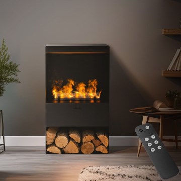 Planika - Parni kamin sa daljinskim upravljačem 83x48 cm 125W/230V crna