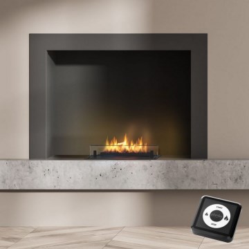 Planika - Ugrađeni BIO kamin sa daljinskim upravljačem 19,1x38 cm 2,5kW/230V crna
