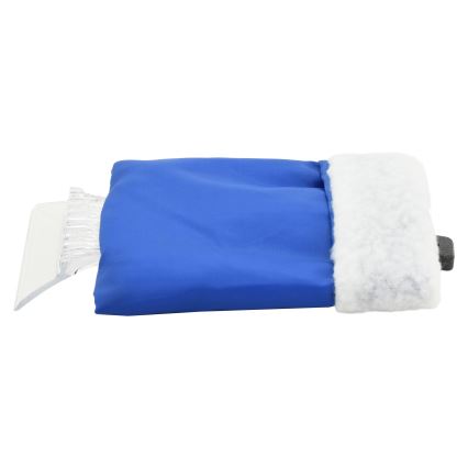 Plavi strugač leda za auto sa rukavicom