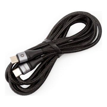 Pleteni USB kabl USB-C / USB-C konektor 42W 2m crni