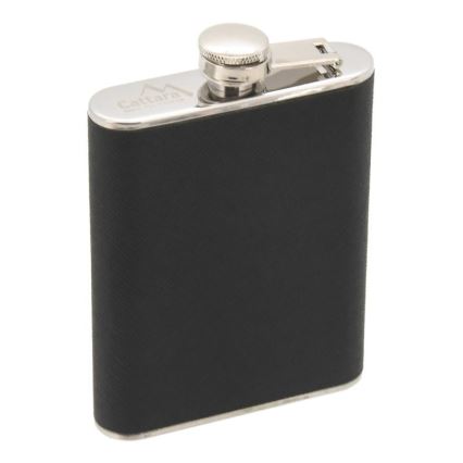 Pljoska sa futrolom za cigare 175 ml crna