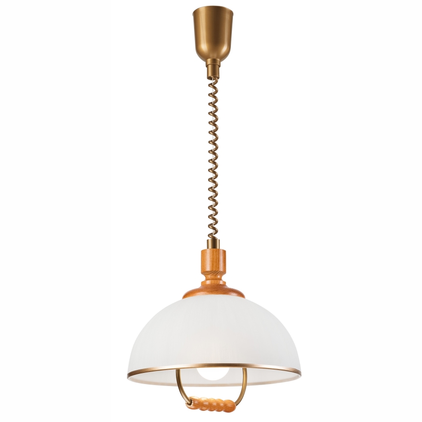 Podesivi luster RAMONA 1xE27/60W/230V bež/braon/borovina