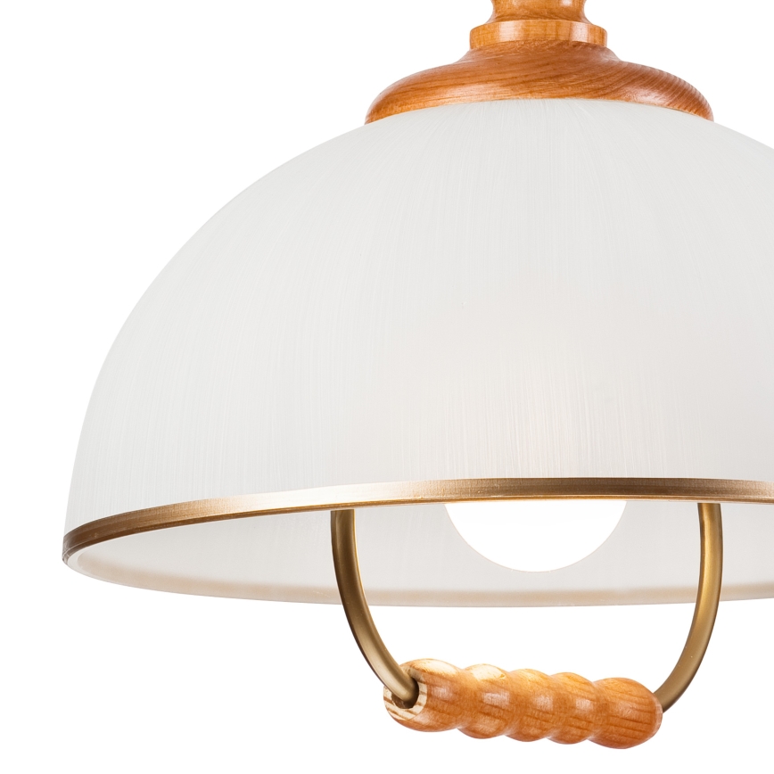 Podesivi luster RAMONA 1xE27/60W/230V bež/braon/borovina