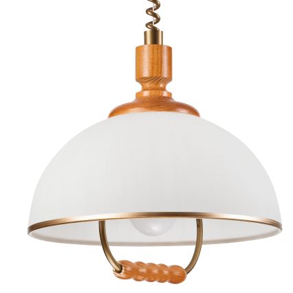 Podesivi luster RAMONA 1xE27/60W/230V bež/braon/borovina
