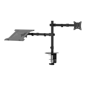 Podesivi nosač za monitor i laptop LEVANO, crni