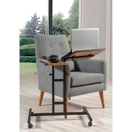 Podesivi sto GLEN 87x67 cm braon/crna