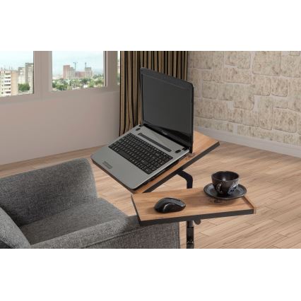 Podesivi sto GLEN 87x67 cm braon/crna