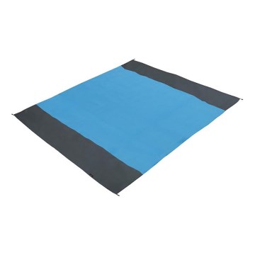 Podloga za plažu 200x200 cm plava/siva