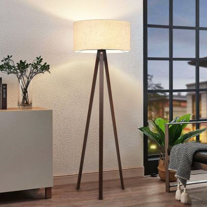 Podna lampa AYD 1xE27/40W/230V bež/braon