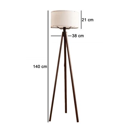 Podna lampa AYD 1xE27/40W/230V braon/bela