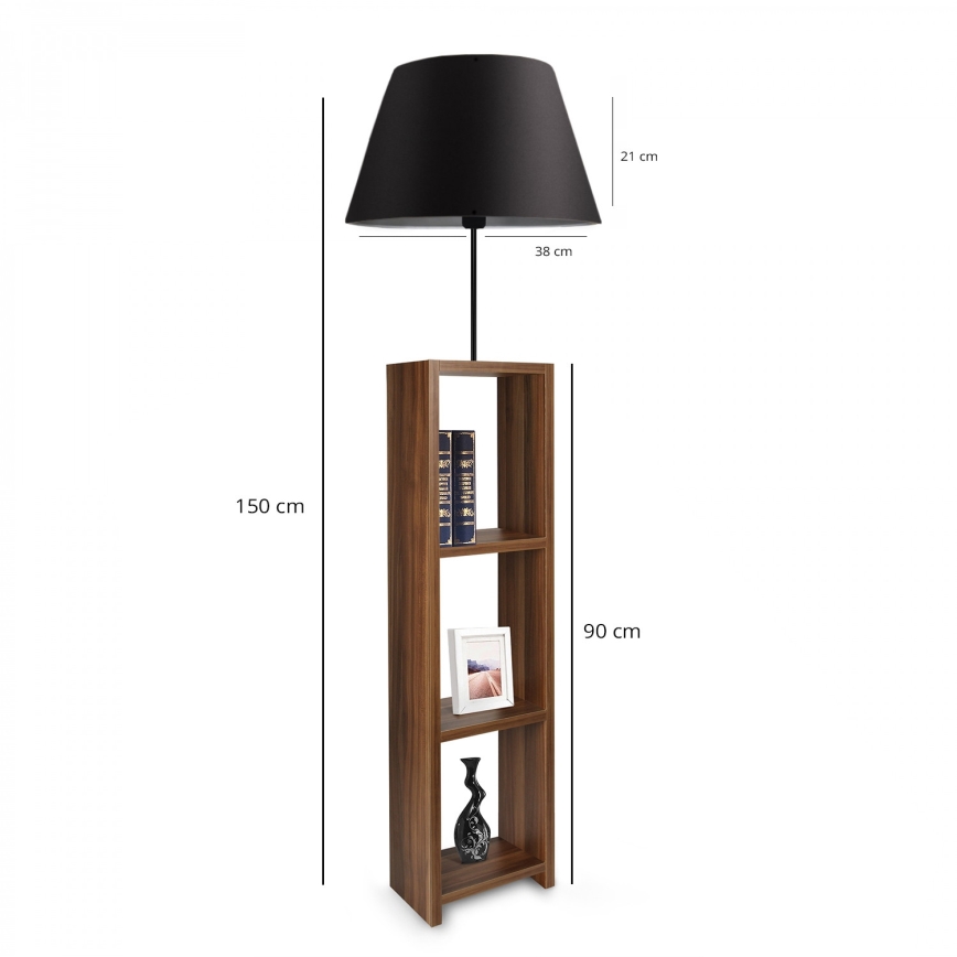 Podna lampa AYD 1xE27/40W/230V braon/crna