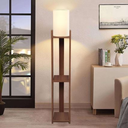 Podna lampa AYD 1xE27/40W/230V braon/krem