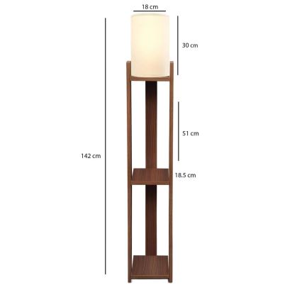 Podna lampa AYD 1xE27/40W/230V braon/krem