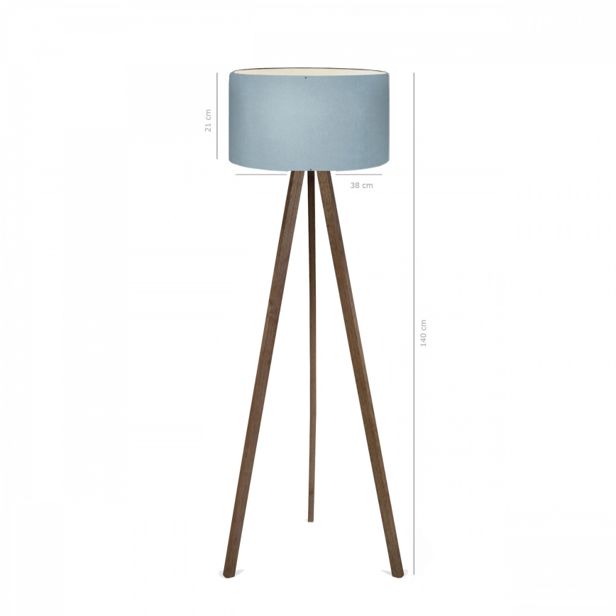 Podna lampa AYD 1xE27/40W/230V braon/plava