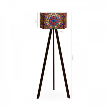 Podna lampa AYD 1xE27/40W/230V braon/šarena