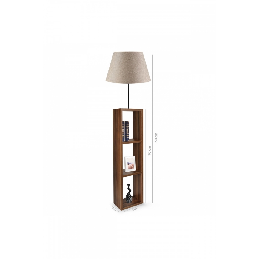 Podna lampa AYD 1xE27/40W/230V braon/siva