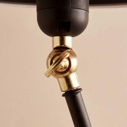 Podna lampa AYD 1xE27/40W/230V crna/bež