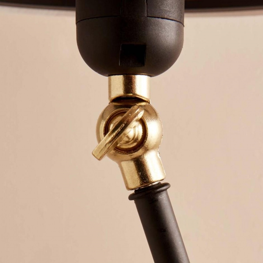 Podna lampa AYD 1xE27/40W/230V crna/bež