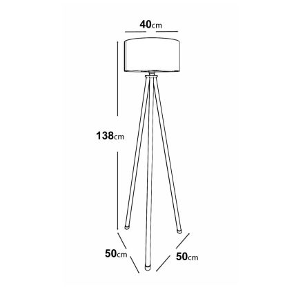 Podna lampa AYD 1xE27/40W/230V crna/braon