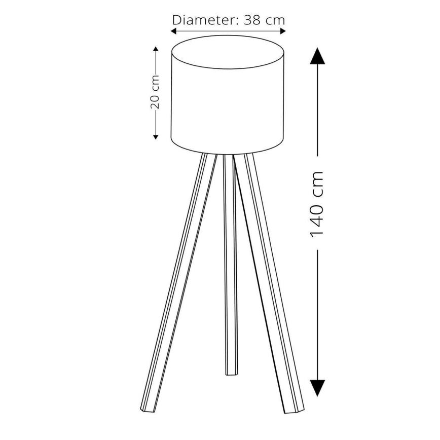 Podna lampa AYD 1xE27/40W/230V ružičasta/bež