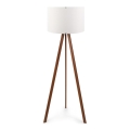 Podna lampa AYD 1xE27/60W/230V bela/smeđa