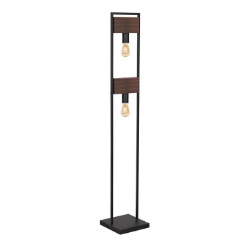 Podna lampa HARD 2xE27/11W/230V drvo/crno