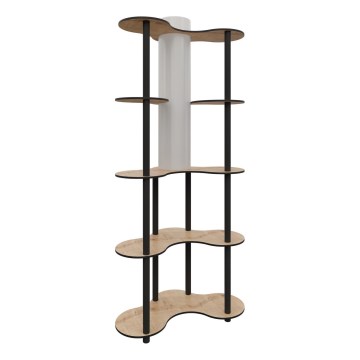 Podna lampa sa policama 1xE27/40W/230V 150 cm crna/bež
