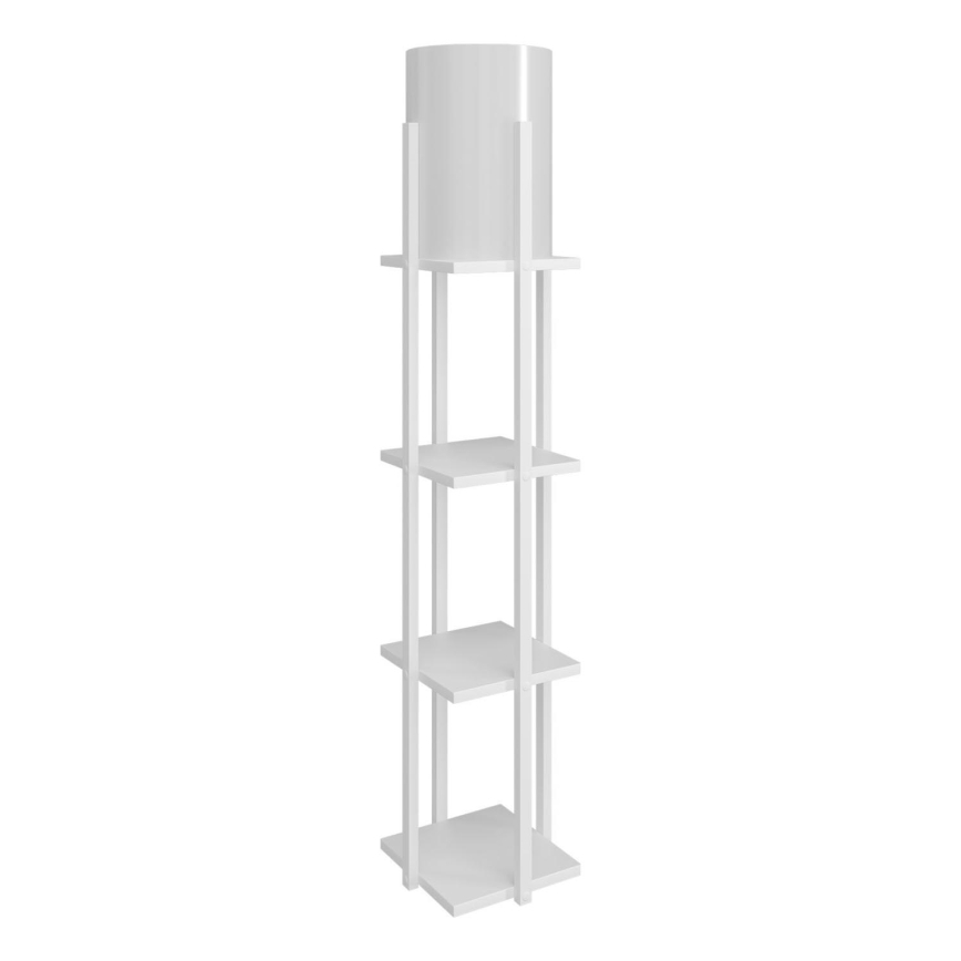 Podna lampa sa policama NORA 1xE27/40W/230V bela